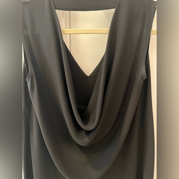 BCBG Eliza drape top in black (Size XXS; very good condition) - Picture 5 of 6